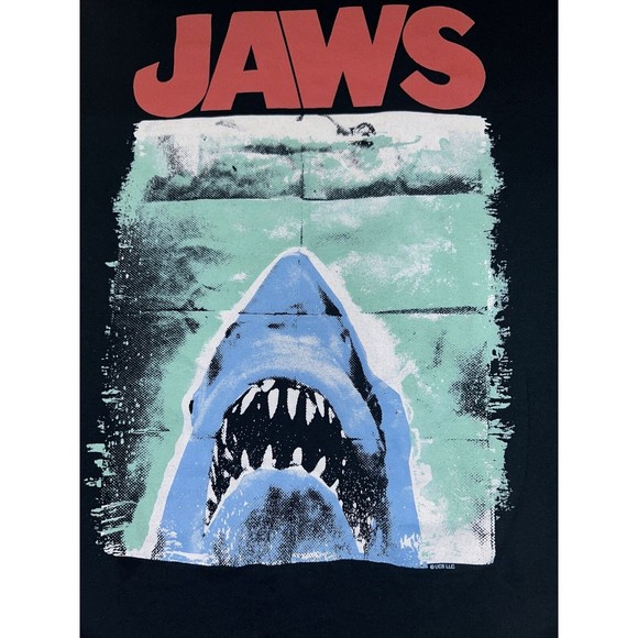 JAWS Movie Black T-Shirt Men's Size M. On Fruit Of The Looms Tag. New No Tags - Picture 2 of 4
